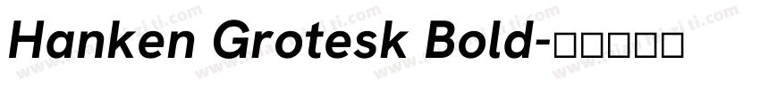 Hanken Grotesk Bold字体转换